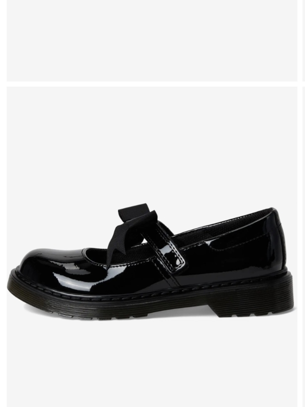 Dr. Martens Maccy Mary Jane Black Patent Leather Youth 1 UK (US 2 Little Kid) M